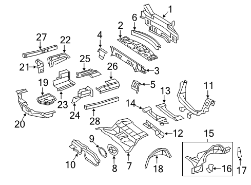 2008 Mercedes-Benz C300 Rear Body Diagram