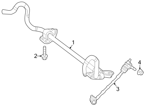 2025 Mercedes-Benz EQS 450 SUV Stabilizer Bar & Components