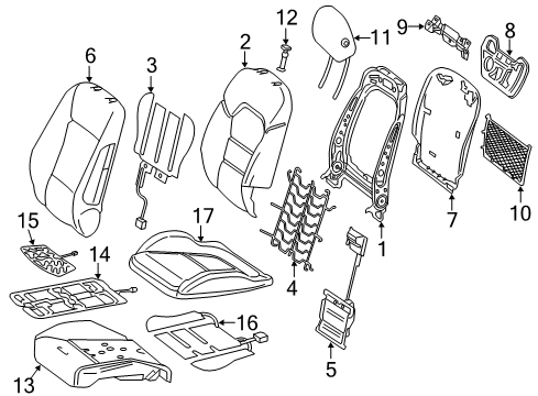 2016 Mercedes-Benz B250e Passenger Seat Components