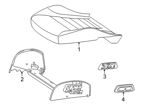 2021 Mercedes-Benz GLC63 AMG Passenger Seat Components Diagram