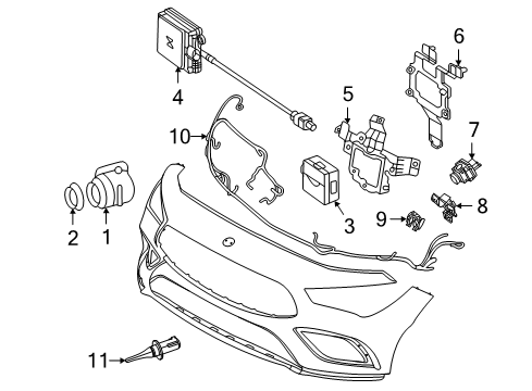 2020 Mercedes-Benz CLA250 Lane Departure Warning Diagram
