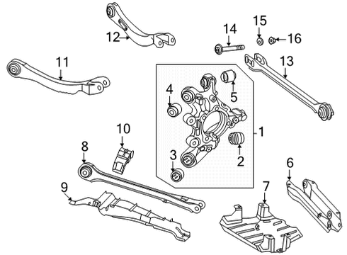 2024 Mercedes-Benz S63 AMG E Performance Rear Suspension Components