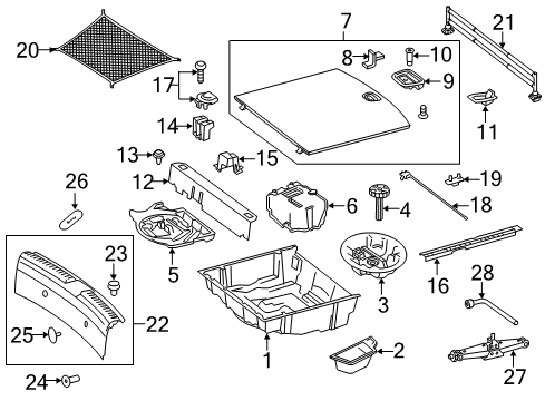 2016 Mercedes-Benz GLE450 AMG Interior Trim - Rear Body Diagram