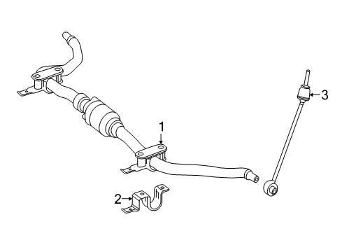 2017 Mercedes-Benz GLE300d Stabilizer Bar & Components Diagram