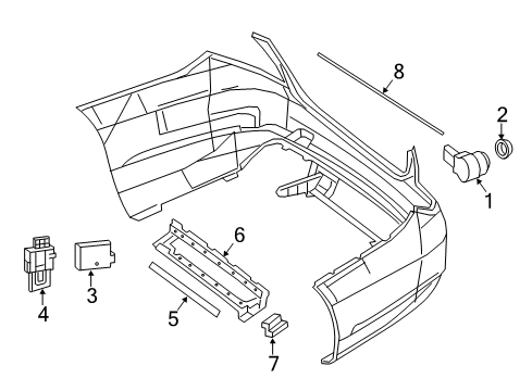2016 Mercedes-Benz S63 AMG Bumper & Components - Rear Diagram 6