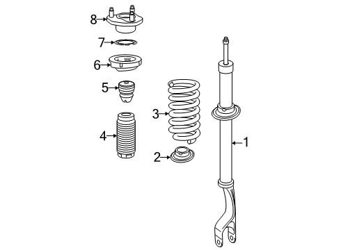 2025 Mercedes-Benz GLC63 AMG S E Performance Struts & Components