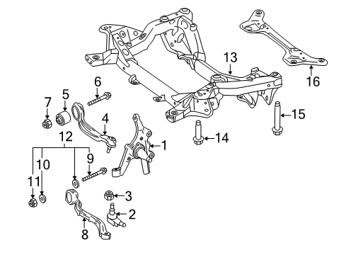 2014 Mercedes-Benz E250 Front Suspension Components Diagram 5