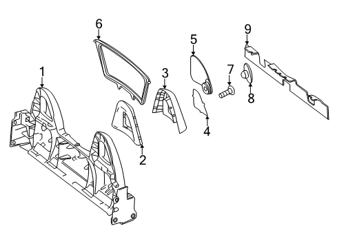 2016 Mercedes-Benz SLK300 Roll Bar & Headrest Assembly