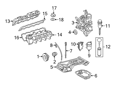 2007 Mercedes-Benz ML500 Engine Parts Diagram