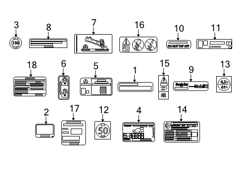 2010 Mercedes-Benz E350 Information Labels Diagram