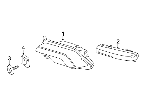 2011 Mercedes-Benz E550 Daytime Running Lamp Components Diagram