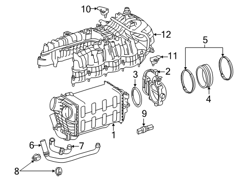 2014 Mercedes-Benz GL63 AMG Intake Manifold Diagram