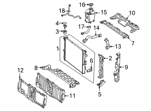 2024 Mercedes-Benz S500 Radiator & Components