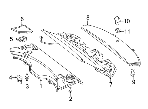 2016 Mercedes-Benz S65 AMG Interior Trim - Rear Body Diagram