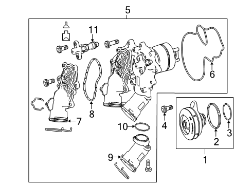 2022 Mercedes-Benz G550 Water Pump Diagram