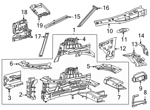 2025 Mercedes-Benz E53 AMG Structural Components & Rails