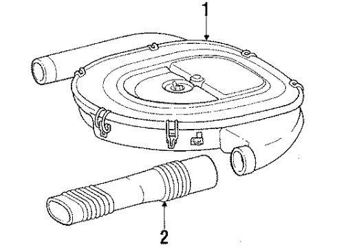 1987 Mercedes-Benz 560SEC Air Inlet Diagram