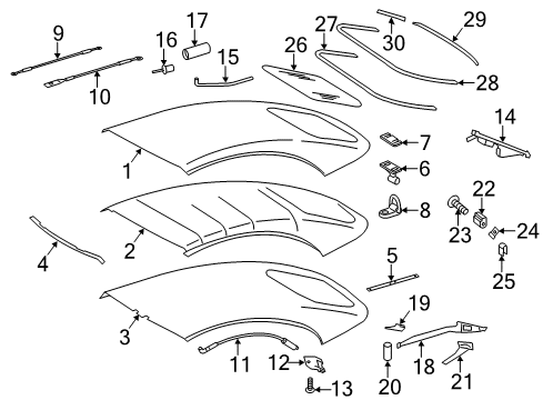 2011 Mercedes-Benz E350 Top Cover & Components