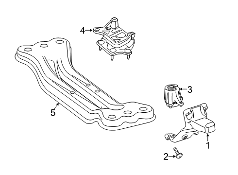 2018 Mercedes-Benz E63 AMG S Engine & Trans Mounting Diagram
