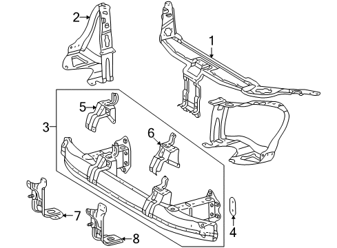 2005 Mercedes-Benz CL65 AMG Radiator Support