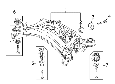 1998 Mercedes-Benz CLK320 Suspension Mounting - Rear Diagram
