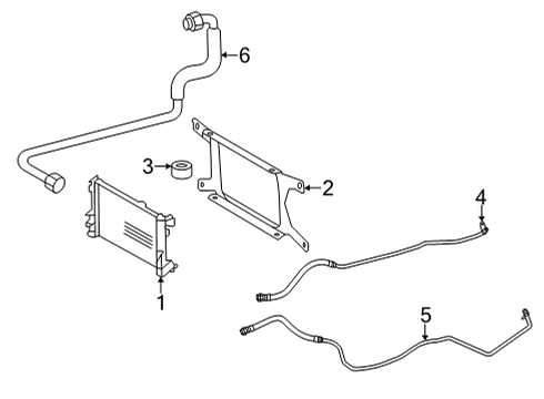 2011 Mercedes-Benz G550 Transmission Cooler Diagram for 211-500-17-00