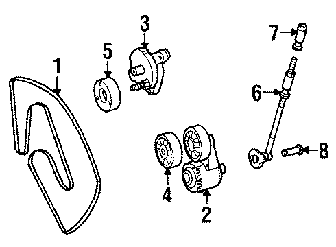 1992 Mercedes-Benz 500SL Belts & Pulleys