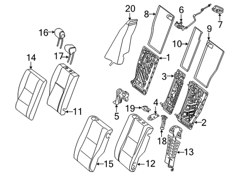 2022 Mercedes-Benz E350 Rear Seat Components