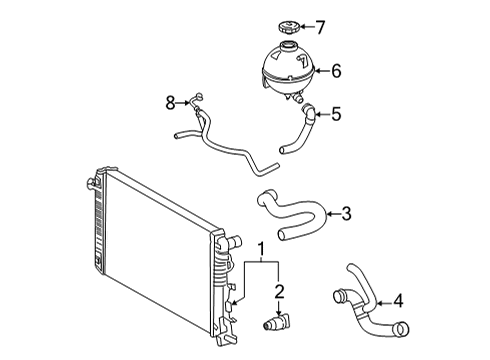 2021 Mercedes-Benz Sprinter 2500 Radiator & Components Diagram 2