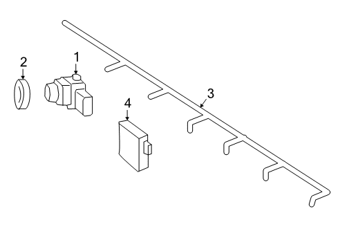 2017 Mercedes-Benz GLC300 Electrical Components - Front Bumper Diagram