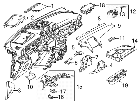 2025 Mercedes-Benz GLC63 AMG S E Performance Instrument Panel Components
