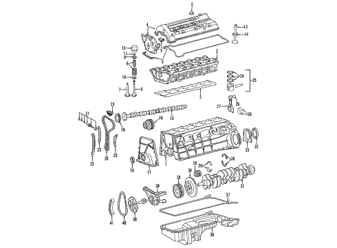 1995 Mercedes-Benz E300 Camshaft & Timing Diagram