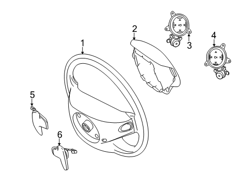 2010 Mercedes-Benz S400 Steering Wheel & Trim Diagram