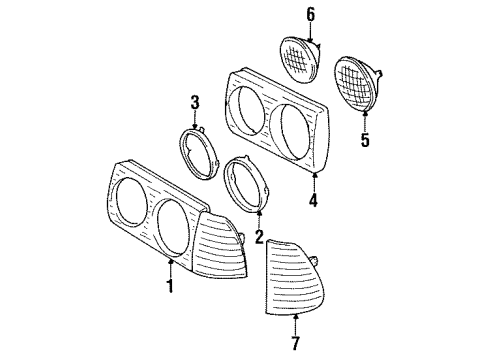 1985 Mercedes-Benz 300CD Front Lamps