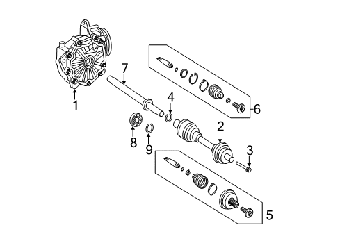 2012 Mercedes-Benz CL550 Front Axle & Carrier Diagram