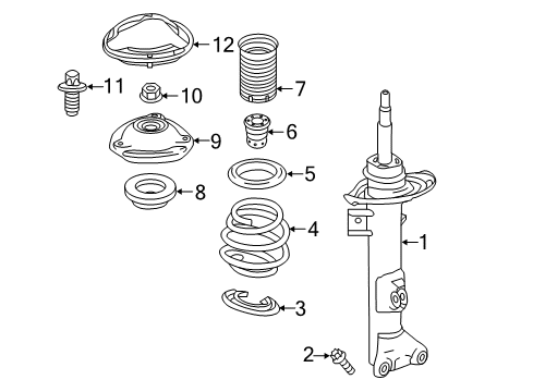 2017 Mercedes-Benz SLC43 AMG Struts & Components Diagram