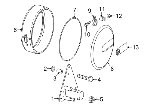 2015 Mercedes-Benz G63 AMG Carrier & Components - Spare Tire Diagram