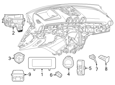 2025 Mercedes-Benz GLC63 AMG S E Performance Cluster & Switches