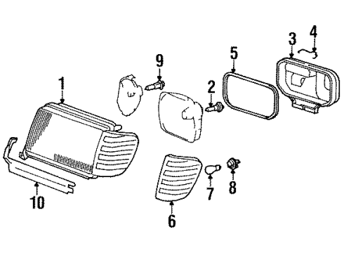 1994 Mercedes-Benz E320 Bulbs Diagram