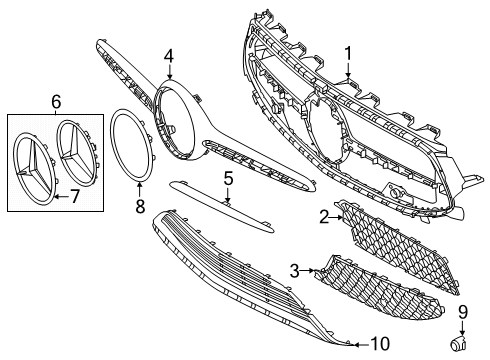 2024 Mercedes-Benz CLA250 Grille & Components