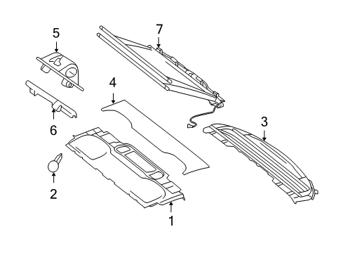 2009 Mercedes-Benz CL550 Interior Trim - Rear Body Diagram