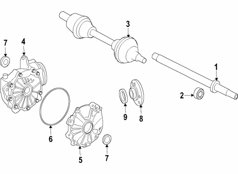 2021 Mercedes-Benz CLS53 AMG Differential - Front Diagram