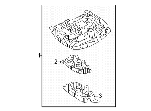 2025 Mercedes-Benz GLS63 AMG Overhead Console Diagram