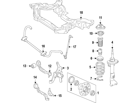 2013 Mercedes-Benz CLS63 AMG Front Suspension Diagram