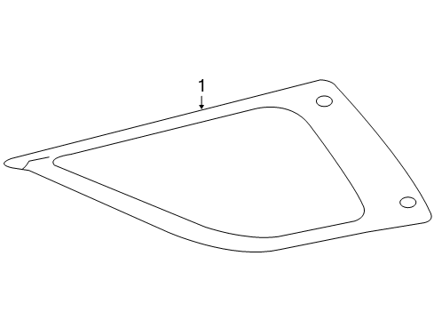 2010 Mercedes-Benz ML450 Glass & Hardware - Quarter Panel