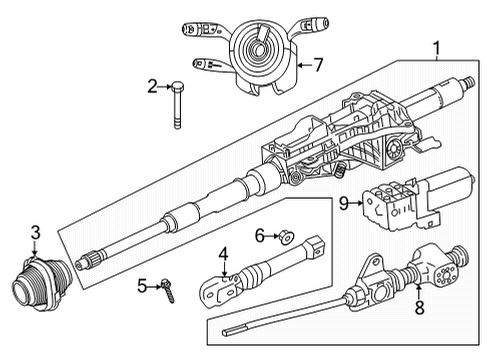 2025 Mercedes-Benz AMG GT 63 S E Performance Steering Column Assembly