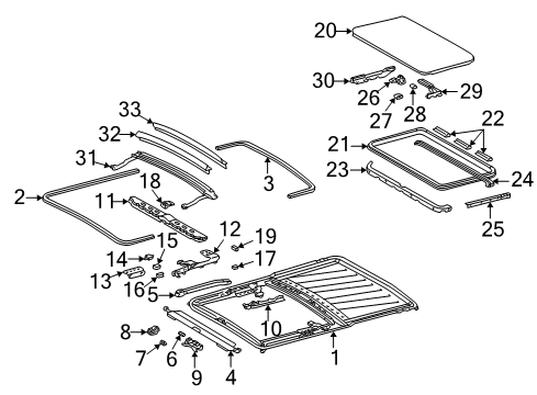2003 Mercedes-Benz G500 Sunroof Diagram