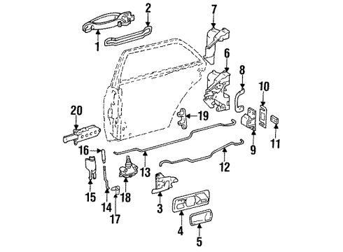 1986 Mercedes-Benz 420SEL Door Hardware