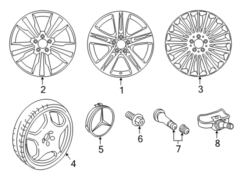 2019 Mercedes-Benz S560e Wheels Diagram