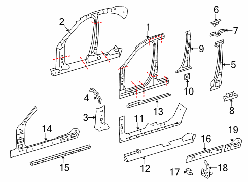2018 Mercedes-Benz S63 AMG Aperture Panel Diagram